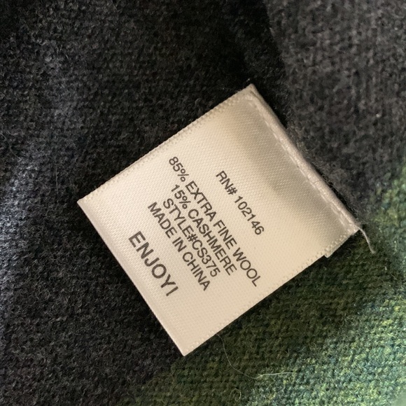 MICHAEL Stars cashmere Extrafine merino wool sweater stripe elbow patch women 1 - Picture 4 of 9